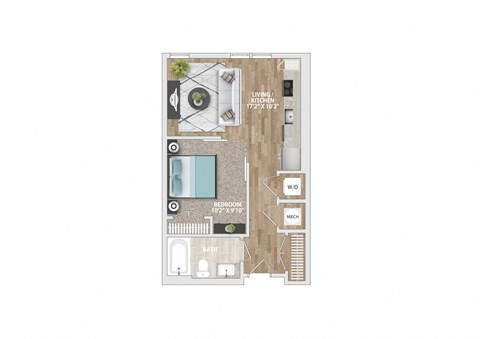 a floor plan of a bedroom apartment at Delamarre at Celebration, Celebration, FL 34747